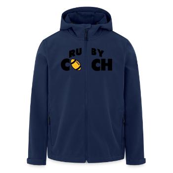 rugby coach - Men’s Recycled Softshell Jacket by Stanley/Stella - navy - Front - AI Model Male 185 light (185cm)