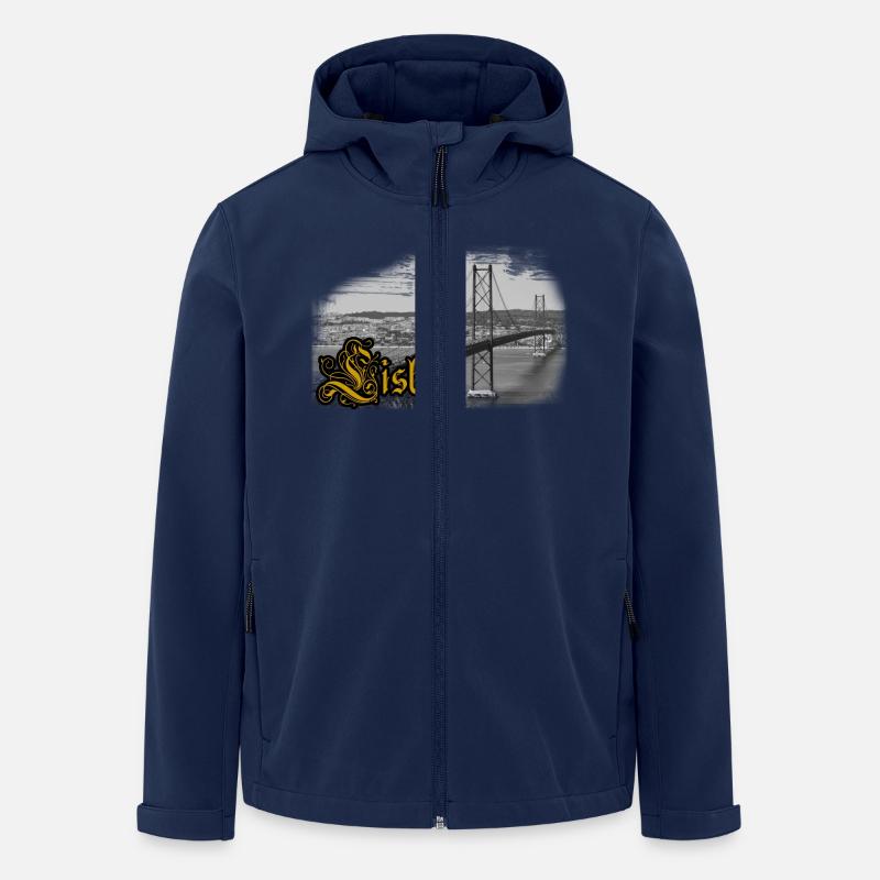 Lisbon bridge - Men’s Recycled Softshell Jacket by Stanley/Stella - navy