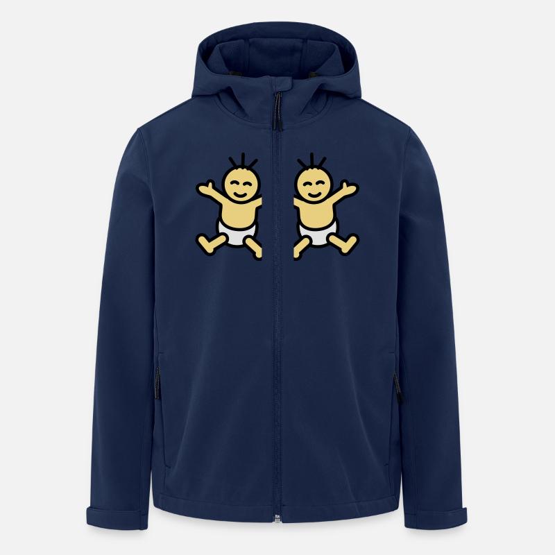 Twin Babys - Recycelte Männer Softshell-Jacke von Stanley/Stella - Navy