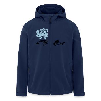 blume - Recycelte Männer Softshell-Jacke von Stanley/Stella - Navy - Vorne - AI Model Male 185 light (185cm)