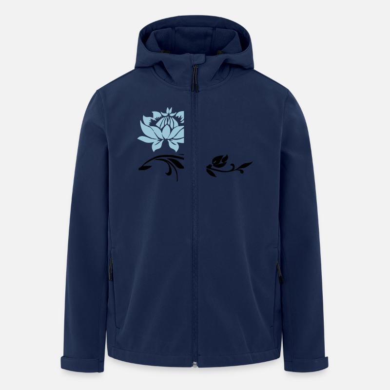 blume - Recycelte Männer Softshell-Jacke von Stanley/Stella - Navy