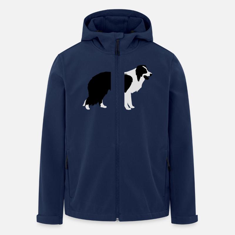 Border Collie - Recycelte Männer Softshell-Jacke von Stanley/Stella - Navy
