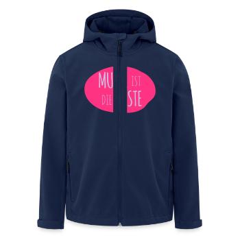 Mutti ist die Beste 2c - Recycelte Männer Softshell-Jacke von Stanley/Stella - Navy - Vorne - AI Model Male 185 light (185cm)