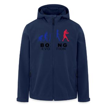 Boxing evolution - Recycelte Männer Softshell-Jacke von Stanley/Stella - Navy - Vorne - AI Model Male 185 light (185cm)