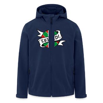 euskadi - pays basque 18 - Veste softshell homme en polyester recyclé Stanley/Stella - marine - Devant - AI Model Male 185 light (185cm)