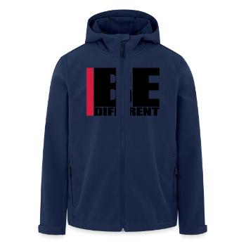 Cool Be Different Logo - Recycelte Männer Softshell-Jacke von Stanley/Stella - Navy - Vorne - AI Model Male 185 light (185cm)