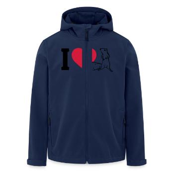 I love Squirrels j'aime les écureuils - Veste softshell homme en polyester recyclé Stanley/Stella - marine - Devant - AI Model Male 185 light (185cm)