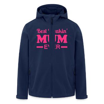 Mum - Men’s Recycled Softshell Jacket by Stanley/Stella - navy - Front - AI Model Male 185 light (185cm)