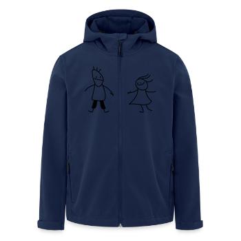 happy family (b) - Veste softshell homme en polyester recyclé Stanley/Stella - marine - Devant - AI Model Male 185 light (185cm)
