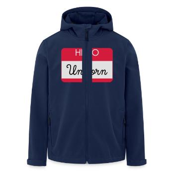 Hello I'm A Unicorn - Veste softshell homme en polyester recyclé Stanley/Stella - marine - Devant - AI Model Male 185 light (185cm)