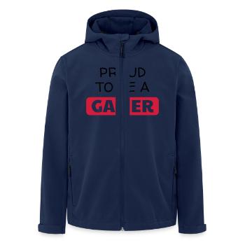 Gaming Gamer Video Game Player Geek - Men’s Recycled Softshell Jacket by Stanley/Stella - navy - Front - AI Model Male 185 light (185cm)
