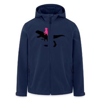 rider girl woman female rider riding silhouette bl - Men’s Recycled Softshell Jacket by Stanley/Stella - navy - Front - AI Model Male 185 light (185cm)