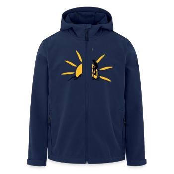 Sport - Berge Radfahrer - Recycelte Männer Softshell-Jacke von Stanley/Stella - Navy - Vorne - AI Model Male 185 light (185cm)
