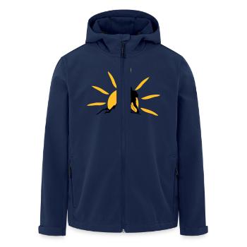 Freizeit - Berge Wanderer - Recycelte Männer Softshell-Jacke von Stanley/Stella - Navy - Vorne - AI Model Male 185 light (185cm)