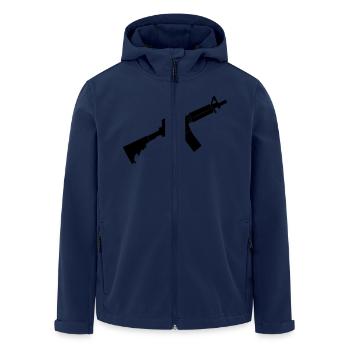 M4 - Recycelte Männer Softshell-Jacke von Stanley/Stella - Navy - Vorne - AI Model Male 185 light (185cm)