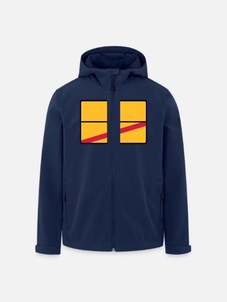 Ortsschild blanko - selbst ausfüllen! - Recycelte Männer Softshell-Jacke von Stanley/Stella - Navy