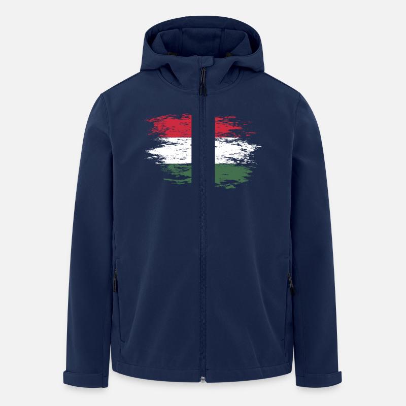 Ungarn Flagge used - Recycelte Männer Softshell-Jacke von Stanley/Stella - Navy