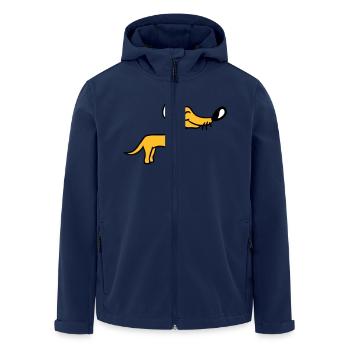 Hund Große Nase Süß Glücklich Haustier Lustig Cool - Recycelte Männer Softshell-Jacke von Stanley/Stella - Navy - Vorne - AI Model Male 185 light (185cm)