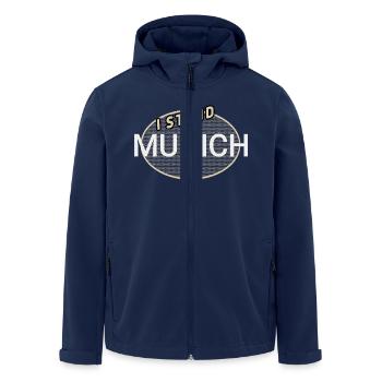 I stand for Munich - Men’s Recycled Softshell Jacket by Stanley/Stella - navy - Front - AI Model Male 185 light (185cm)