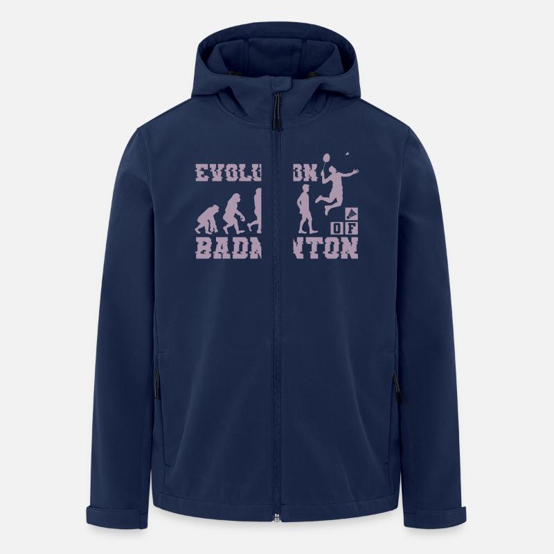 Badminton Evolution Silhouette - Men’s Recycled Softshell Jacket by Stanley/Stella - navy