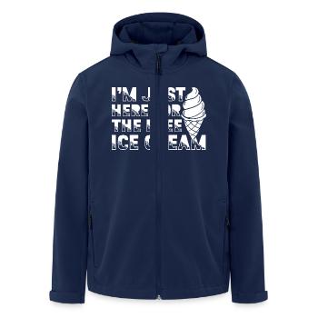 I ́m Just Here For The Free IceCream For IceCream - Men’s Recycled Softshell Jacket by Stanley/Stella - navy - Front - AI Model Male 185 light (185cm)