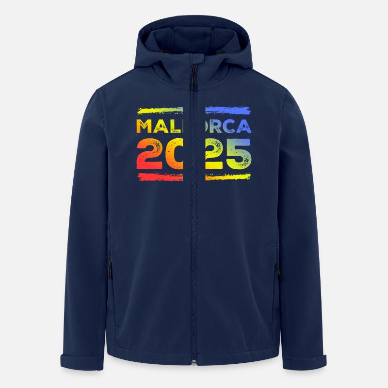 Mallorca 2025 Bunt - Recycelte Männer Softshell-Jacke von Stanley/Stella - Navy