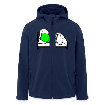 tortue dort lit fatigué somnolence tête rêvant - Veste softshell homme en polyester recyclé Stanley/Stella - marine - Devant - AI Model Male 185 light (185cm)