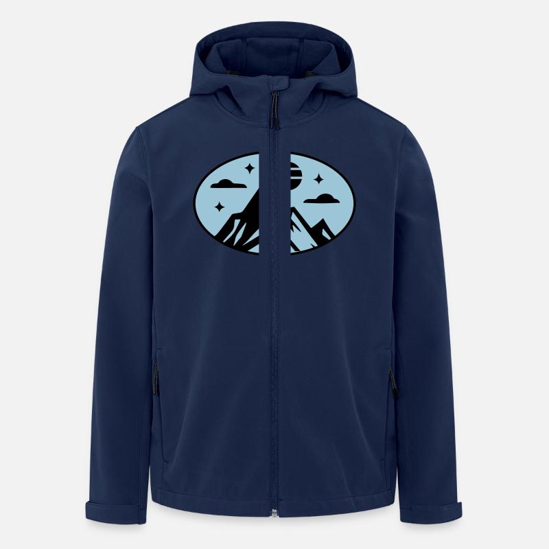 Mountains icon - Men’s Recycled Softshell Jacket by Stanley/Stella - navy