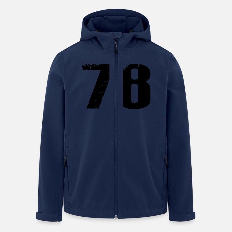 78 Zahl Trikot - Recycelte Männer Softshell-Jacke von Stanley/Stella - Navy