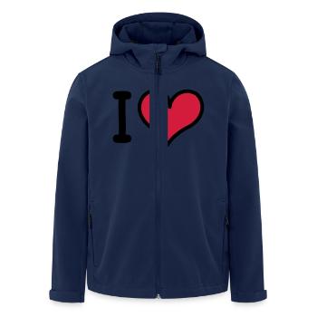 I Heart 3-colors - Veste softshell homme en polyester recyclé Stanley/Stella - marine - Devant - AI Model Male 185 light (185cm)