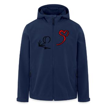 Mausi-Herz - Recycelte Männer Softshell-Jacke von Stanley/Stella - Navy - Vorne - AI Model Male 185 light (185cm)