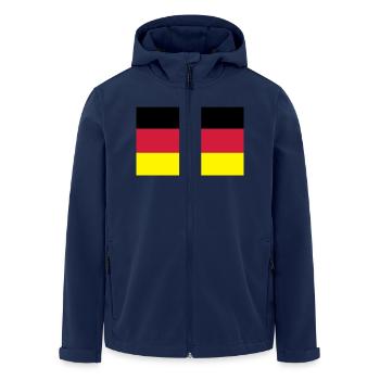 Deutsche Fahne - Recycelte Männer Softshell-Jacke von Stanley/Stella - Navy - Vorne - AI Model Male 185 light (185cm)