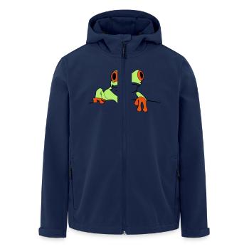 frosch - Recycelte Männer Softshell-Jacke von Stanley/Stella - Navy - Vorne - AI Model Male 185 light (185cm)