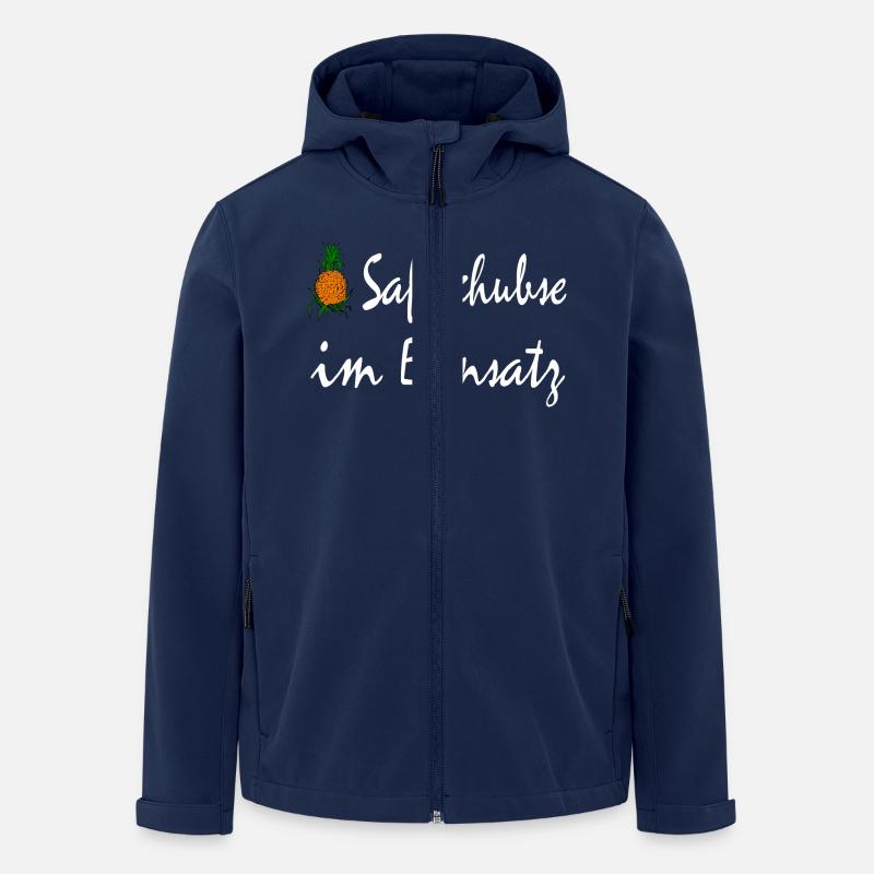 Saftschubse im Einsatz - Recycelte Männer Softshell-Jacke von Stanley/Stella - Navy