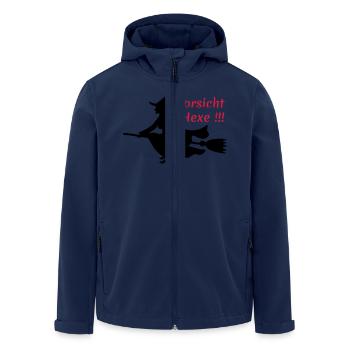 Vorsicht-Hexe - Recycelte Männer Softshell-Jacke von Stanley/Stella - Navy - Vorne - AI Model Male 185 light (185cm)