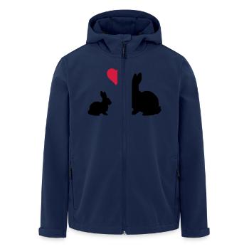 Mama Kind Hase - Recycelte Männer Softshell-Jacke von Stanley/Stella - Navy - Vorne - AI Model Male 185 light (185cm)