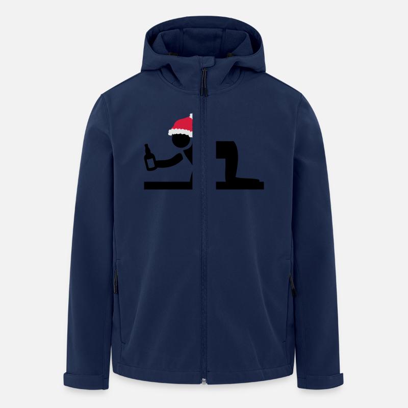 Happy Christmas Bier - Recycelte Männer Softshell-Jacke von Stanley/Stella - Navy