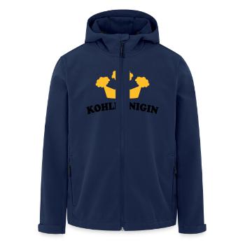 t-shirt bedrucken mit grünkohl motiv "kohlkönigin" - Recycelte Männer Softshell-Jacke von Stanley/Stella - Navy - Vorne - AI Model Male 185 light (185cm)