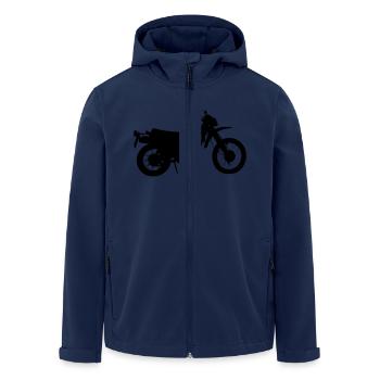 Motorrad - Recycelte Männer Softshell-Jacke von Stanley/Stella - Navy - Vorne - AI Model Male 185 light (185cm)