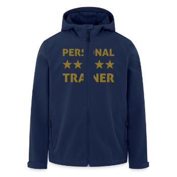 personal trainer - Men’s Recycled Softshell Jacket by Stanley/Stella - navy - Front - AI Model Male 185 light (185cm)