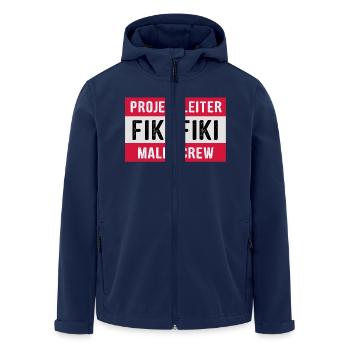 Projektleiter Fiki Fiki Malle Crew - Party feiern - Recycelte Männer Softshell-Jacke von Stanley/Stella - Navy - Vorne - AI Model Male 185 light (185cm)