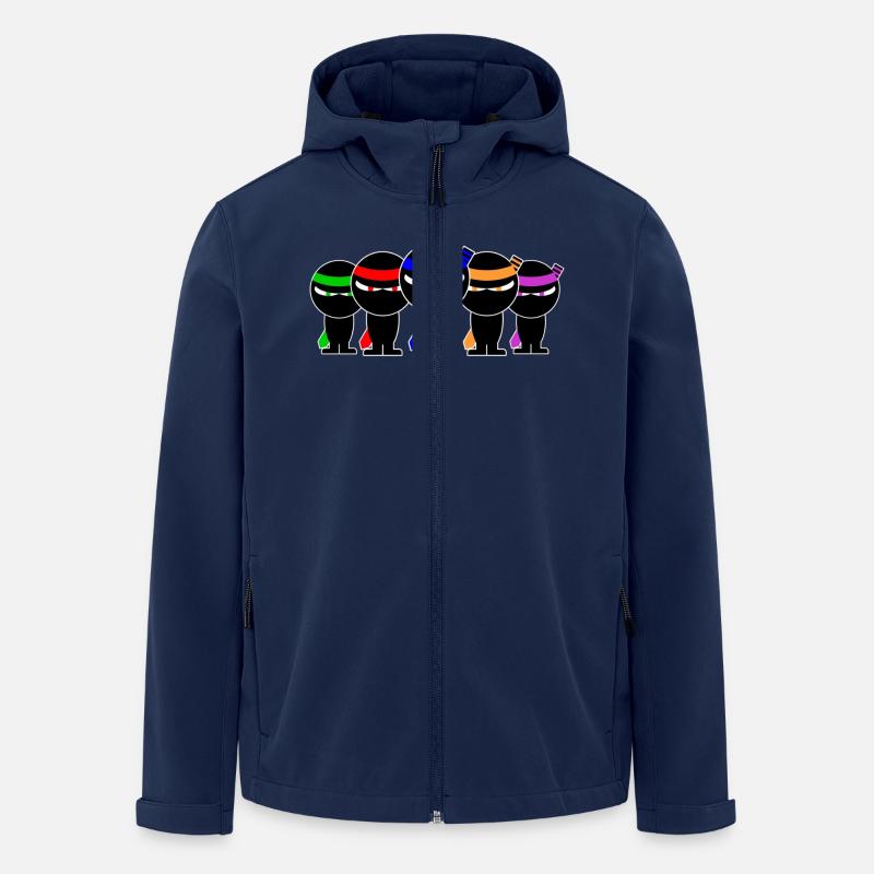 5 ninjas - Veste softshell homme en polyester recyclé Stanley/Stella - marine