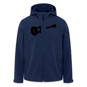 I love UKULELE - Recycelte Männer Softshell-Jacke von Stanley/Stella - Navy - Vorne - AI Model Male 185 light (185cm)