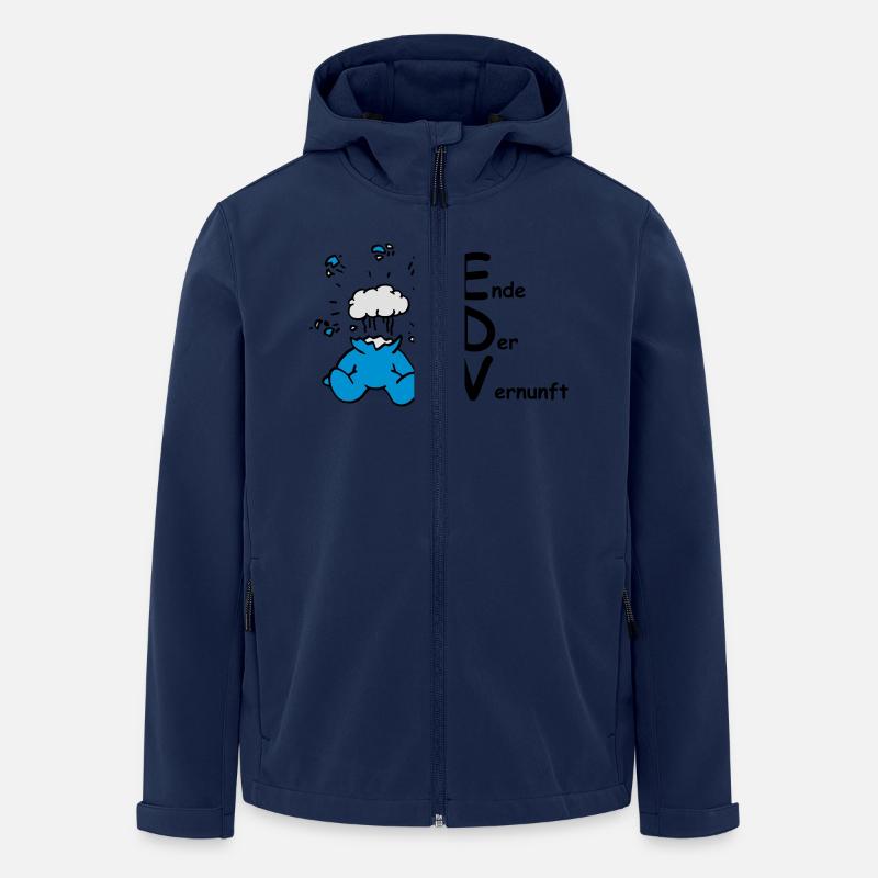 EDV: Ende Der Vernunft! - Recycelte Männer Softshell-Jacke von Stanley/Stella - Navy