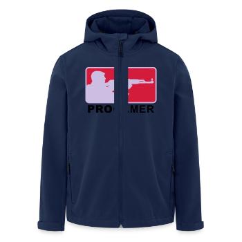 progamer_2011_4_3c - Recycelte Männer Softshell-Jacke von Stanley/Stella - Navy - Vorne - AI Model Male 185 light (185cm)