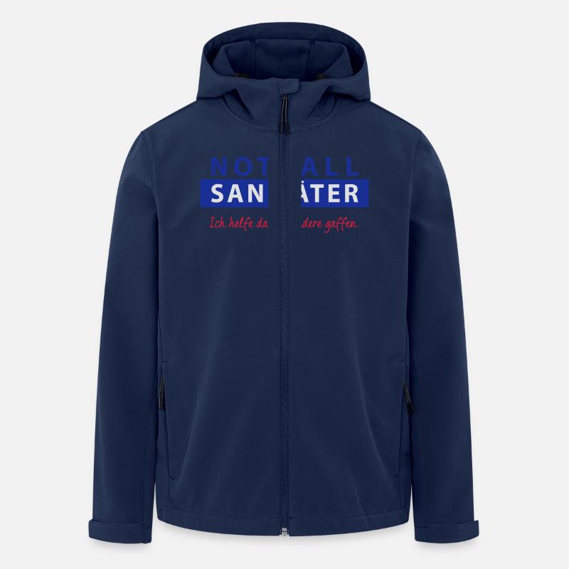 Notfallsänitäter - Ich helfe da, wo andere gaffen. - Recycelte Männer Softshell-Jacke von Stanley/Stella - Navy