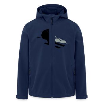 skier ski - Men’s Recycled Softshell Jacket by Stanley/Stella - navy - Front - AI Model Male 185 light (185cm)