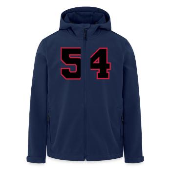 number54 - Recycelte Männer Softshell-Jacke von Stanley/Stella - Navy - Vorne - AI Model Male 185 light (185cm)