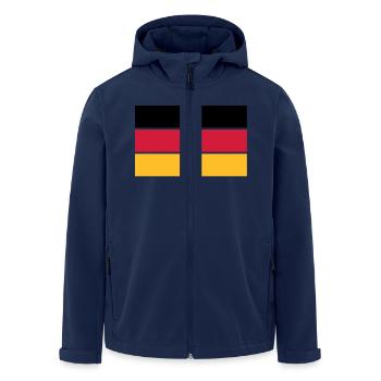 deutschland_50 - Men’s Recycled Softshell Jacket by Stanley/Stella - navy - Front - AI Model Male 185 light (185cm)
