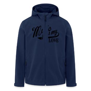Music was my first Love - Veste softshell homme en polyester recyclé Stanley/Stella - marine - Devant - AI Model Male 185 light (185cm)